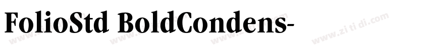 FolioStd BoldCondens字体转换